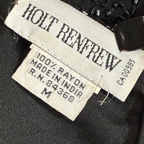 Sparkly Beaded Cocktail Dress High Waist Layered Ruffled Hem Black Medium - Picture 5 of 8